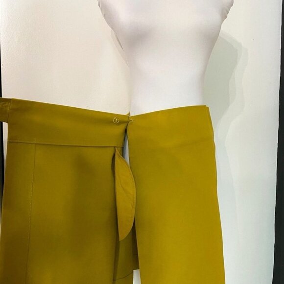 COS ACID GREEN ENVELOPE WAIST TIE WRAP MINI SKIRT - 2 - Picture 5 of 10